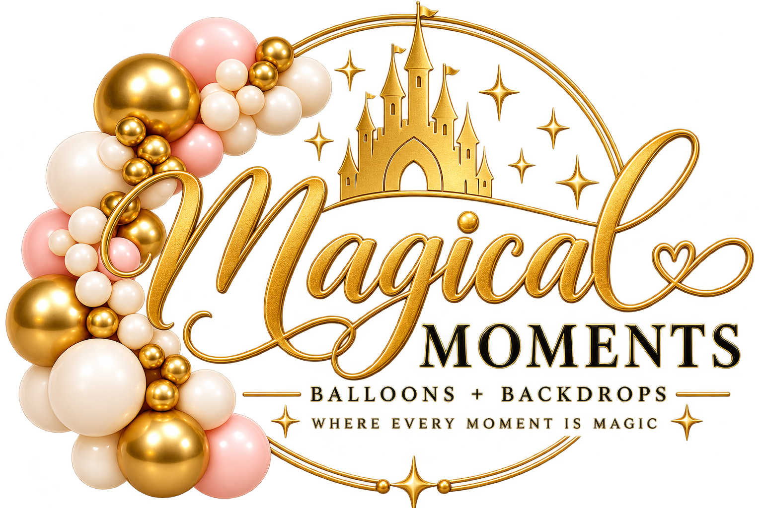 Magical Moments Balloons + Backdrops logo